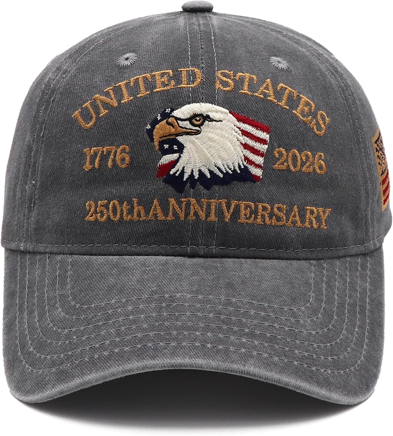 250 Anniversary USA Hat, Eagle Patriotic Embroidery Baseball Cap - Image 8