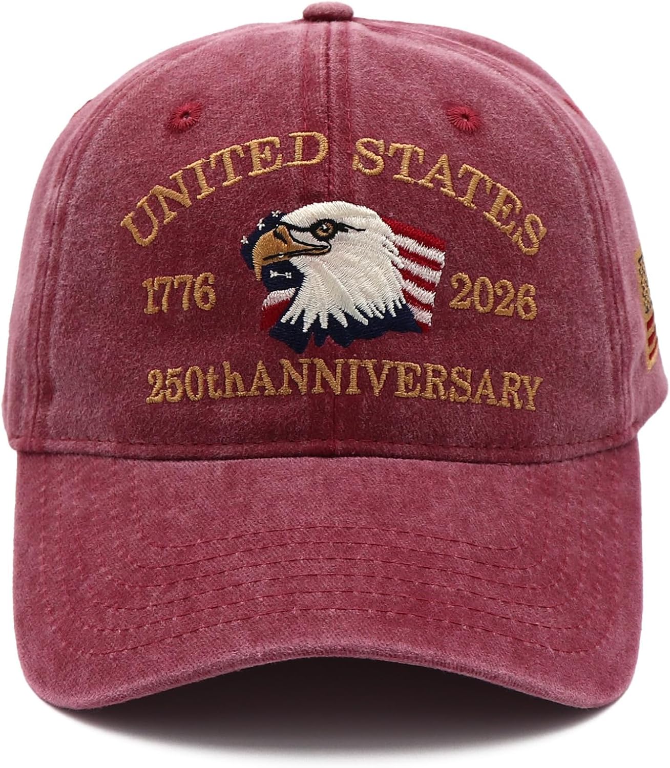 250 Anniversary USA Hat, Eagle Patriotic Embroidery Baseball Cap - Image 6