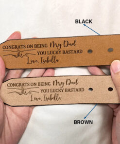 Alternative view of Congrats On Being My Brother - Personalized Engraved Leather Belt