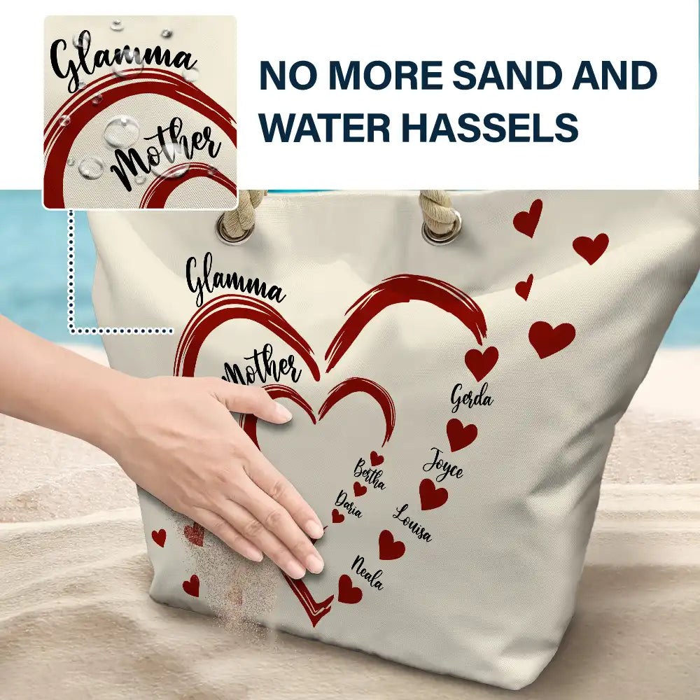Mom Grandma Little Sweethearts - Personalized Beach Bag - Image 6