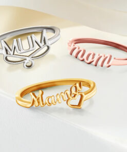 Beautiful Ring For Mom And Grandma - Personalized Custom Shaped Ring