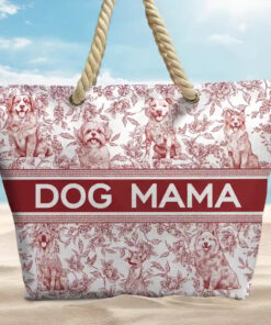 Alternative view of Chinoiserie Toile Dog Cat - Personalized Beach Bag