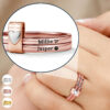 Custom Name Jelwery For Dog Moms Cat Moms - Personalized Heart Stacking Rings