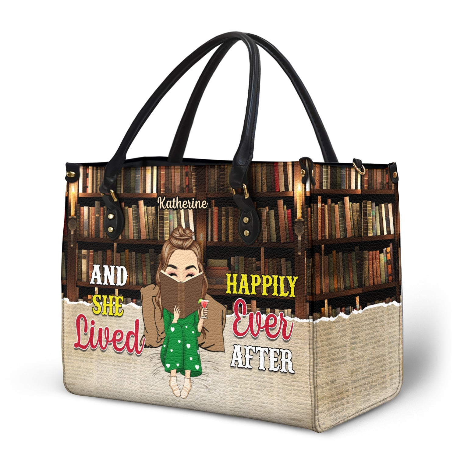 Just A Girl Who Loves Books - Gift For Books Lovers - Personalized Leather Bag - Image 2