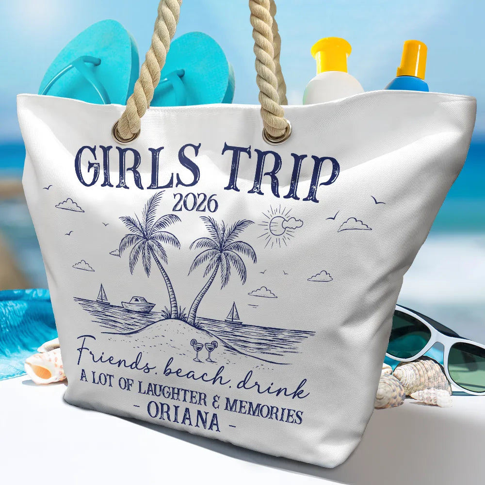 Girls Trip A Lot Of Laughter & Memories - Personalized Beach Bag - Image 5