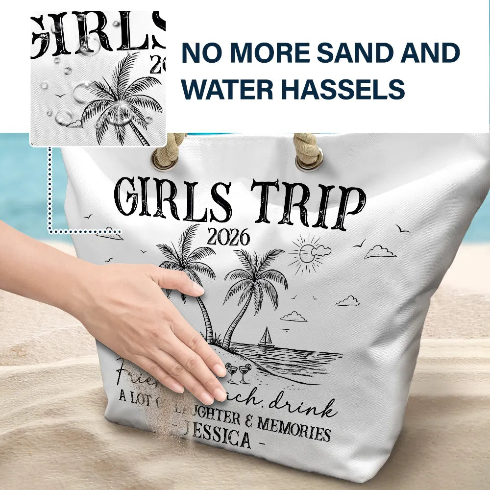 Girls Trip A Lot Of Laughter & Memories - Personalized Beach Bag - Image 6