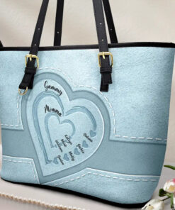 Alternative view of Grandma Mommy's Little Sweethearts - Personalized Leather Tote Bag