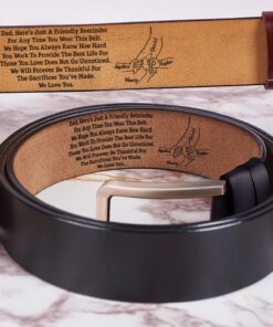 I Hope You Always Know How Hard You Work - Personalized Engraved Leather Belt