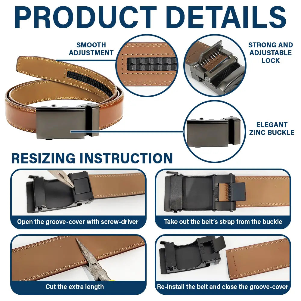 A Belt To Remind You I'm Proud Of You - Gift For Husband, Boyfriend, Anniversary - Personalized Leather Belt With Engraved Buckle - Image 4