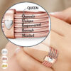 Positive Affirmations For Self Reminder - Personalized Heart Stacking Rings