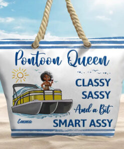 Alternative view of Pontoon Queen Classy Sassy - Personalized Beach Bag