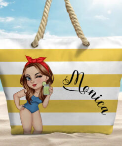 Alternative view of Summer Is Calling Beach Vacation - Personalized Beach Bag