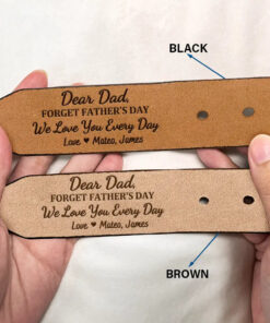 Alternative view of Used To Live In Your Balls - Personalized Engraved Leather Belt